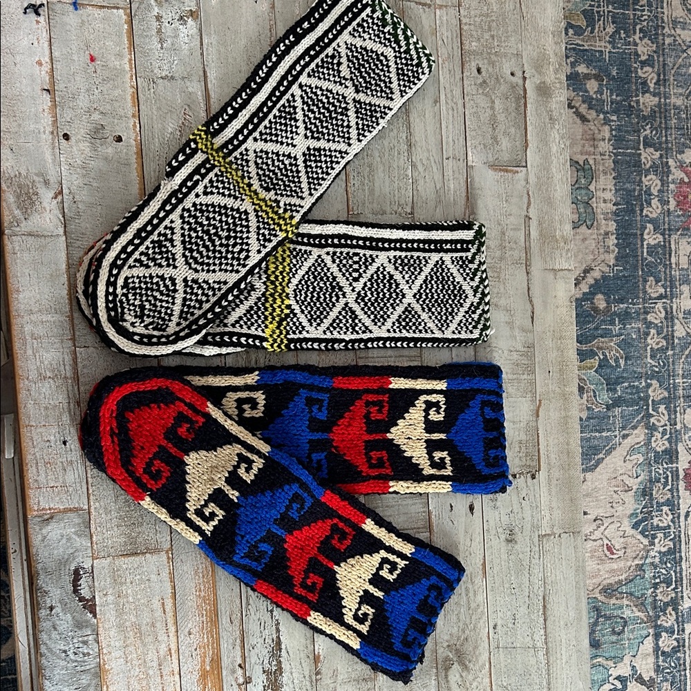 Handcrafted Knit Slipper/ socks with Geometric Patterns